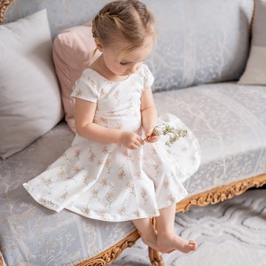 Baby Girls Happy Twirl Hand-Block Cotton Dress