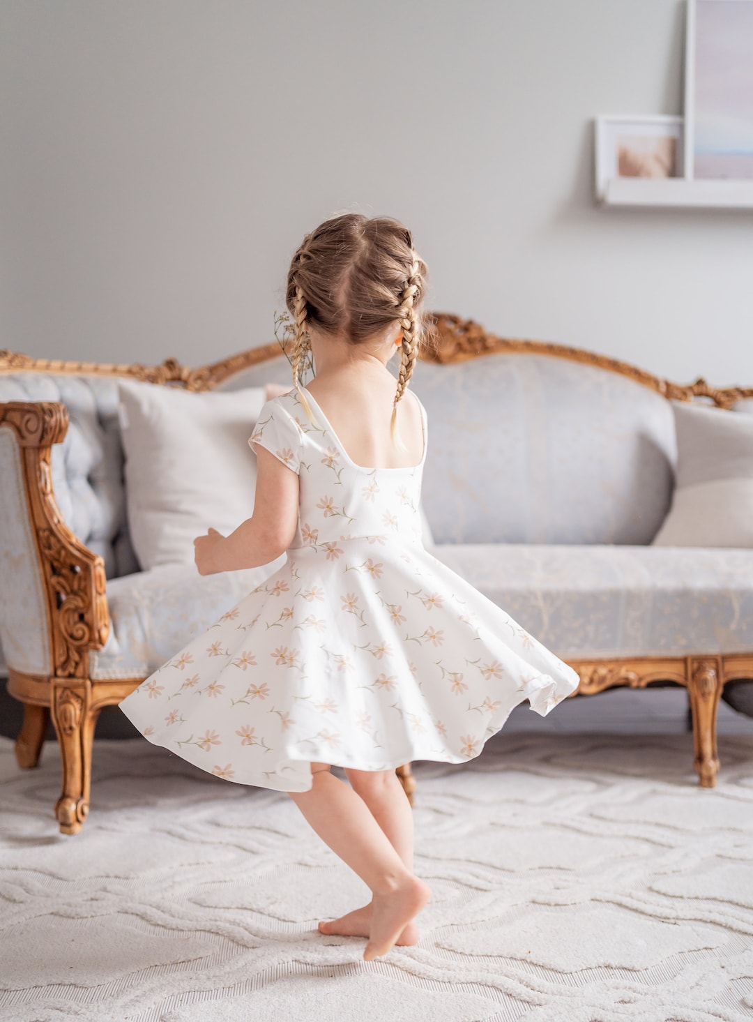 Babysprouts Sleeveless Twirl Dress - Sketched Daisy main image 1
