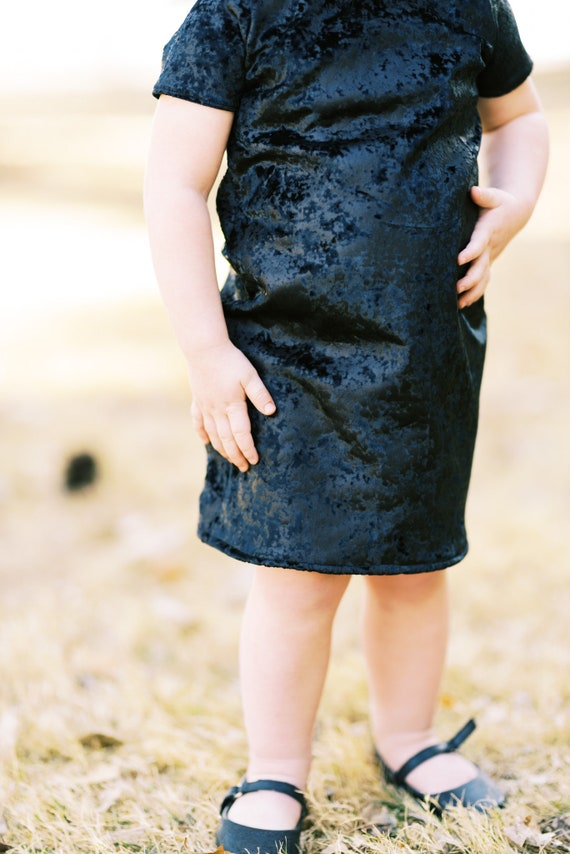 Girls black shift dress sale