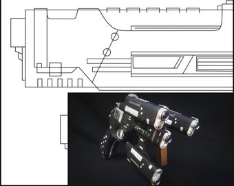 Cosplay pattern&template - Y gun - Gantz:O