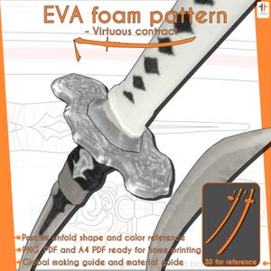 2B Virtuous contract katana - Nier automata | Cosplay pattern & template