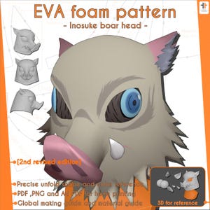 Wild boar head wear - Demon slayer  (kimetsu no yaiba) | Cosplay pattern & template