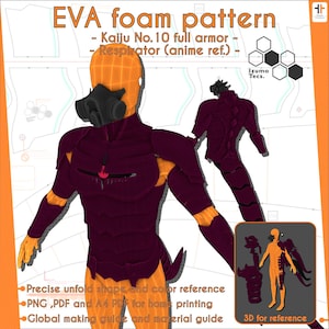Kaiju number 10 Soshiro Hoshina full armor - Kaiju No. 8 | Cosplay pattern & template