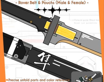 Tyro swo, Rover Belt, Pouches - Wuthering Waves | Inspire cosplay pattern template