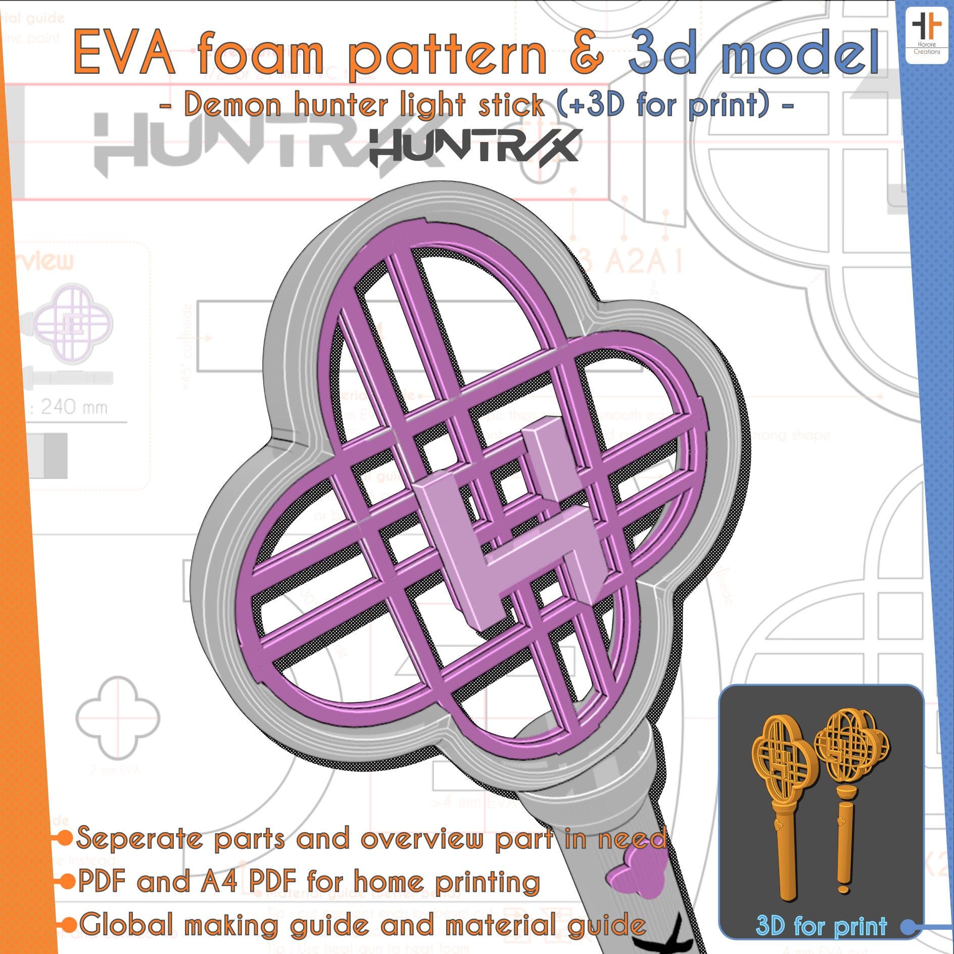 The Huntrix Light Stick Wand Prop - Kpop Demon Hunters | Inspire