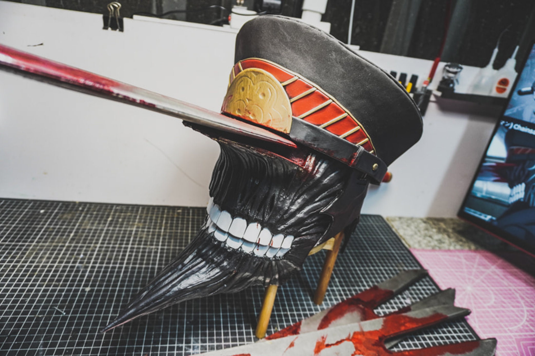 Chainsaw Man Cosplay Helmet - Katana Man Ghost Devil 3D Print