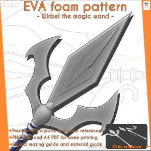 Wirbel wand - Sou sou no frieren (Frieren : Beyond Journey&#39;s End) | Cosplay pattern & template (+ 3d model for reference)