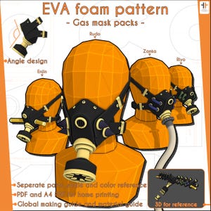 Cleaner gas mask packs (Main team) | Cosplay PDF pattern
