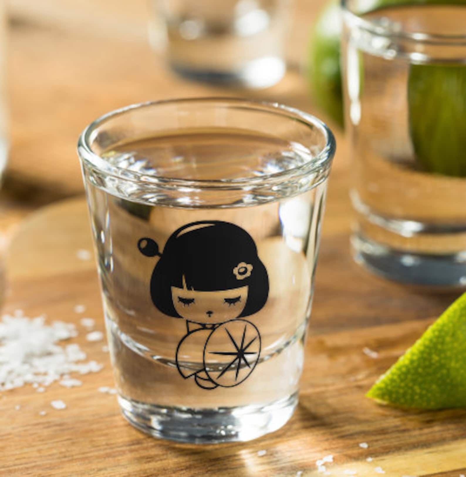 Japanese Girl Set of Shot Glasses Japanese Shot Glasses Etsy UK