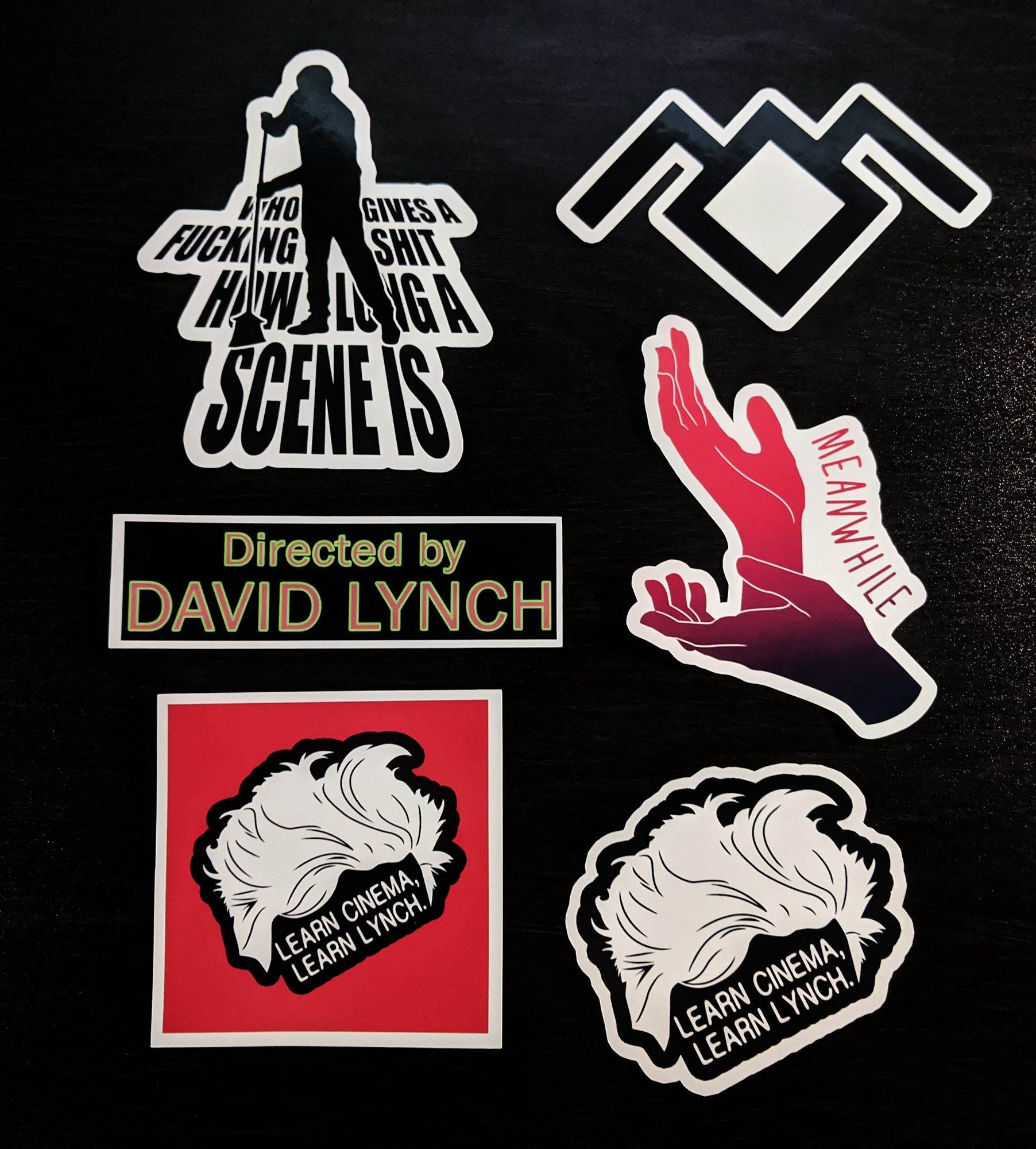 David Lynch Sticker Set Of 6 Twin Peaks Sticker Set David Etsy