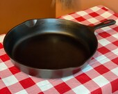 Vintage Unmarked Wagner Ware 10 Cast Iron 11 3 4 Inch Skillet, Restored, Seasoned