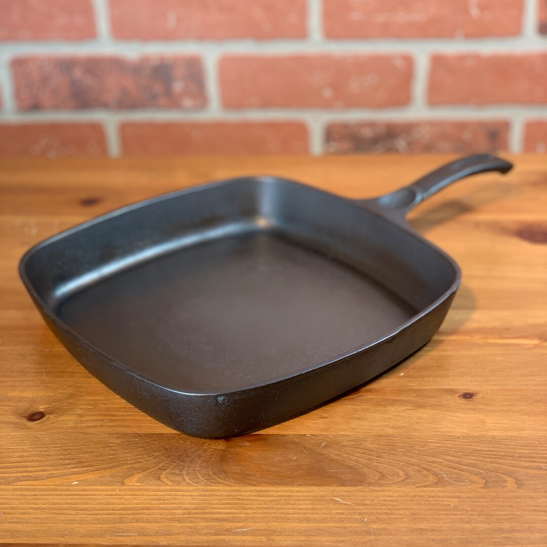 Wagner Ware Sidney O Cast Iron Square Skillet, 9 1/2, P/N 1218, Restored, Seasoned, Vintage Etsy