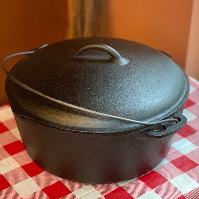 BSR Cast Iron Dutch Oven with Lid No. 10 12 5/8 Restored Etsy