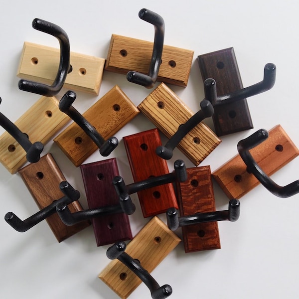 Exotic Wood Guitar Wall Mount: Acoustic, Electric & Bass Display