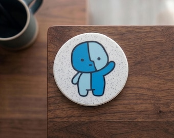 リル・ファインダー・ガイ コースター – 3Dプリント製テックデスク装飾、コンピューターアイコンデザイン