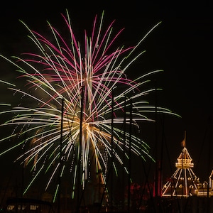 Fireworks at the Hotel Del - Metal Print