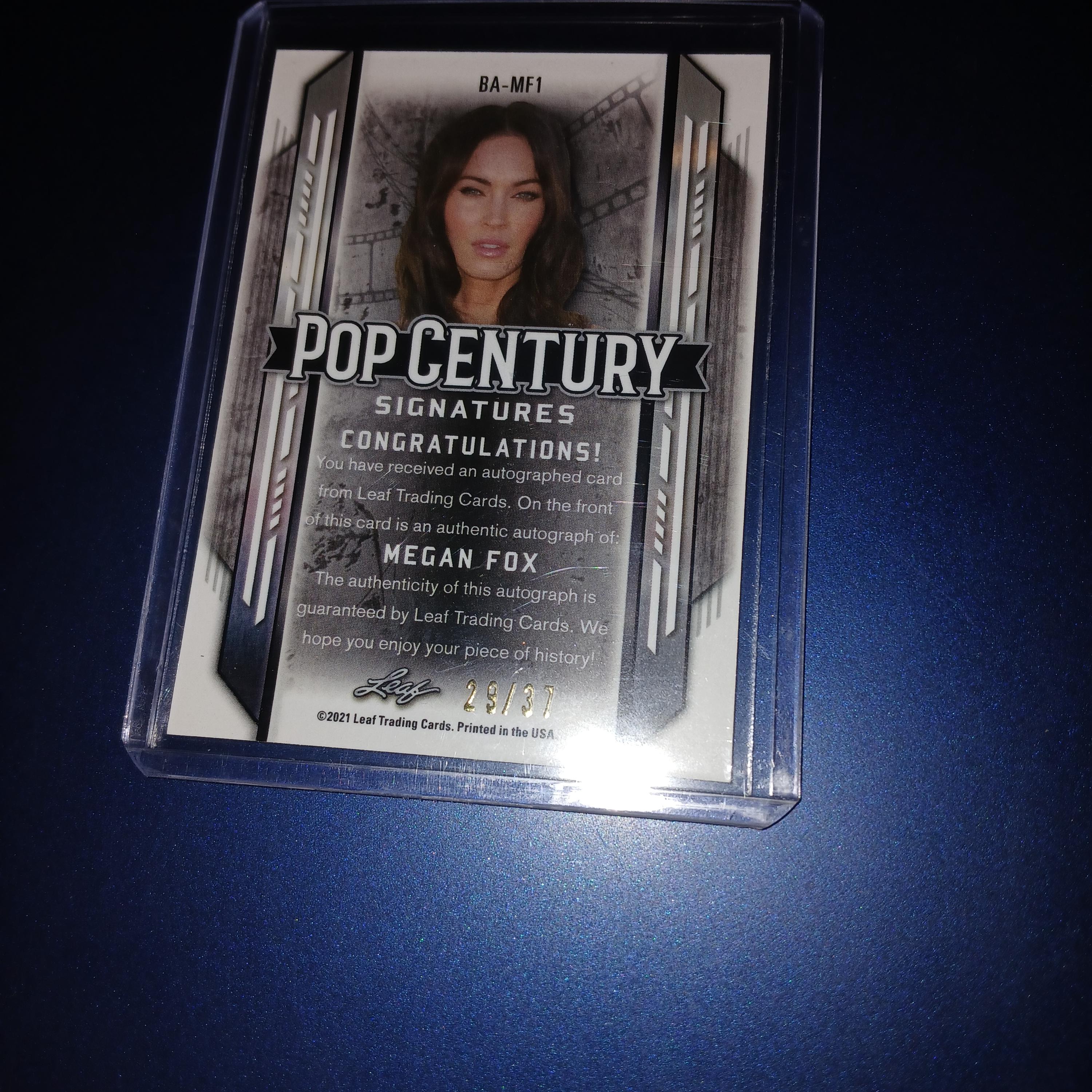 Megan Fox Certified Autographed Card. - Etsy