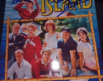 Bob Denver, Alan Hale Jr. autographed promo with cert. Approximately 8x10 inches