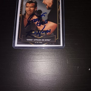 Scott Hall, Kevin Nash autographed  card with coa
