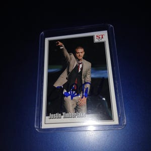 Carta da principiante autografata da Justin Timberlake con certificato di autenticità