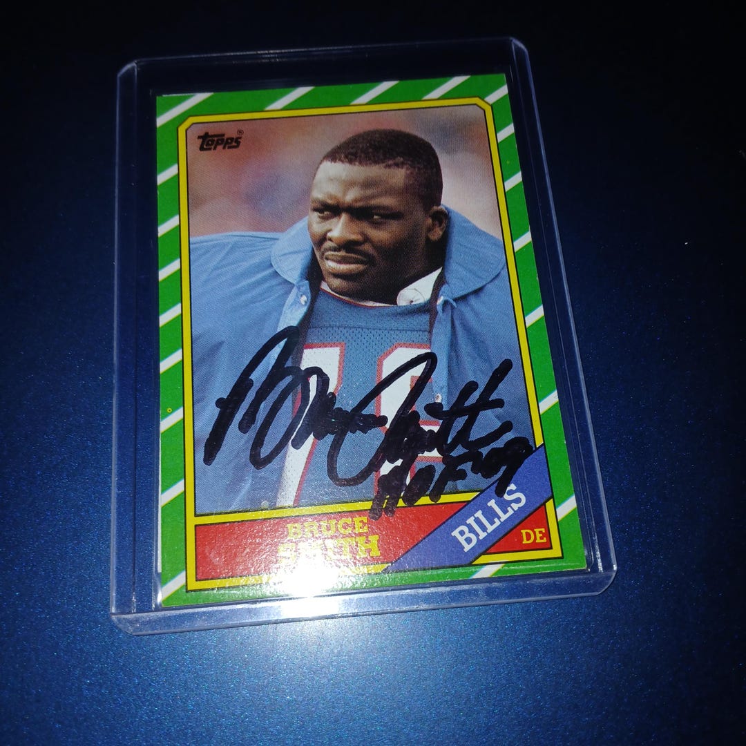 Bruce Smith Autographed Rookie Card With Cert - Etsy