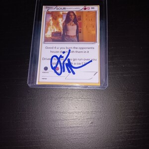 Olivia Rodrigo autographed custom card with coa