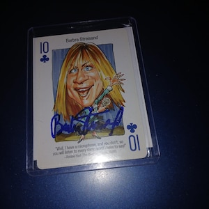 Barbra Streisand autographed card with coa