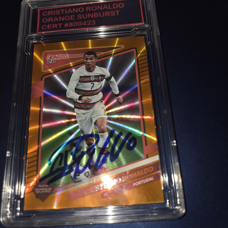 Cristiano Ronaldo Autographed Card With Cert - Etsy