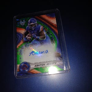 Ashton Jeanty Topps zertifizierte Autogrammkarte.