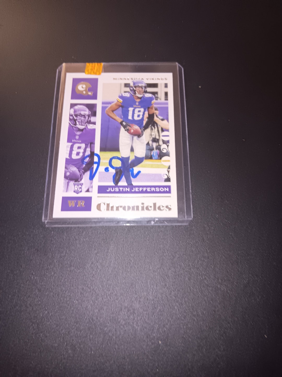 Justin Jefferson Autographed Rookie Card With Coa Etsy