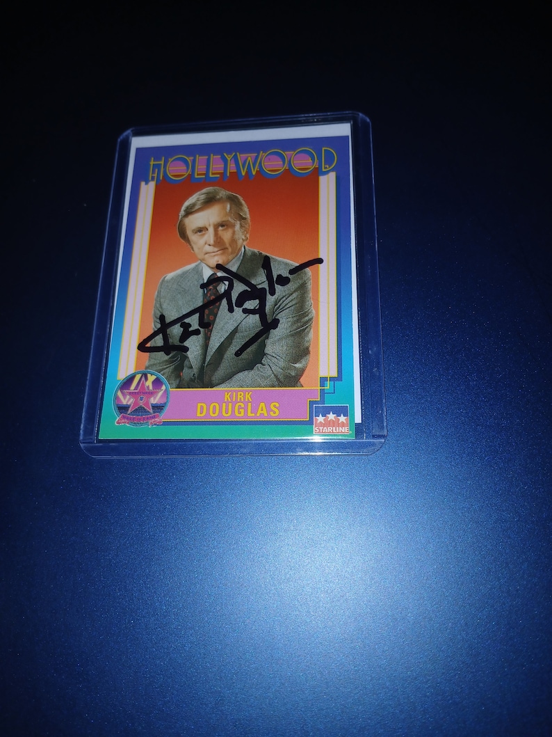 Carte dédicacée par Kirk Douglas avec COA image 1