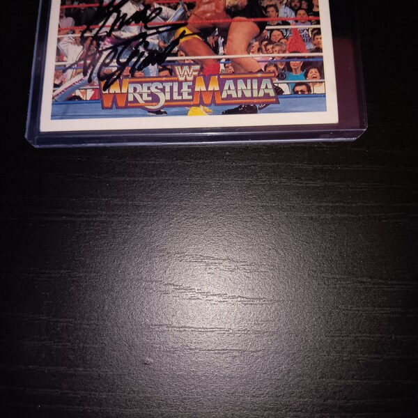 Andre The Giant autographed   card with coa