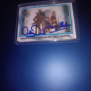Star Wars, Anthony Daniels, Kevin Baker C3PO autografiado, tarjeta R2D2 con coa