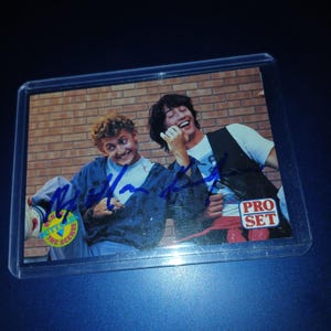 Keanu Reeves, Alex Winter handsignierte Bill und Teds Karte