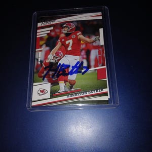 Harrison Butker autographed card with cert