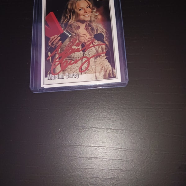Mariah Carey autographed card with COA