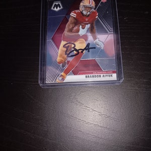 Brandon Aiyuk autographed rookie card with coa