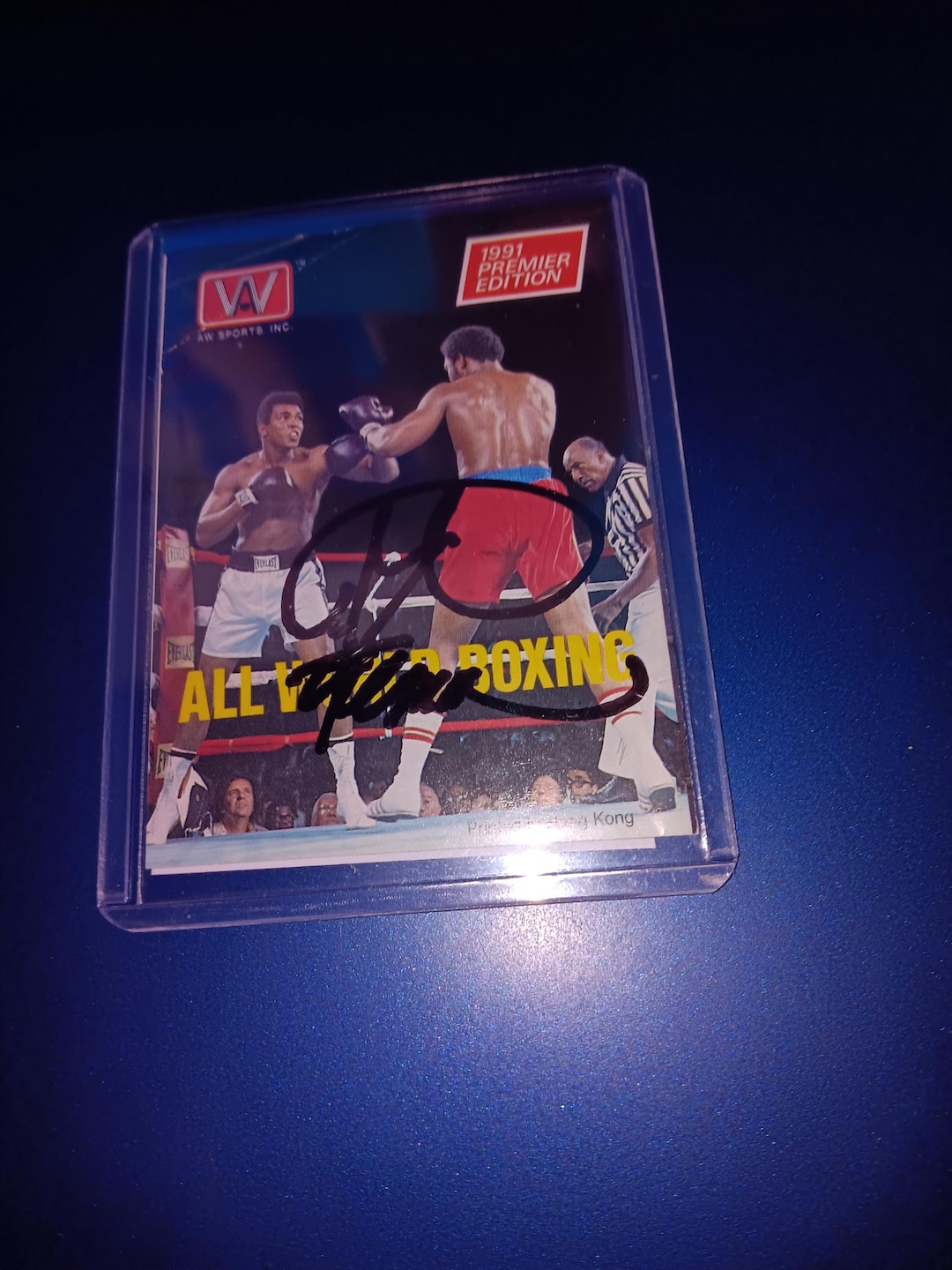 直筆サイン　本物　ジョージフォアマン　証明書付き ジョージ・フォアマンの直筆サイン入りカード（証明書付き） - Etsy 日本