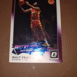 Walt  Frazier national Treasures certified autographed numbered 849 card