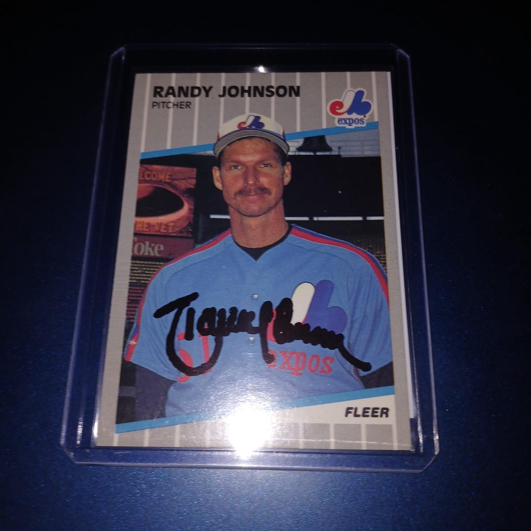 Randy Johnson Autographed Rookie Card With Cert - Etsy