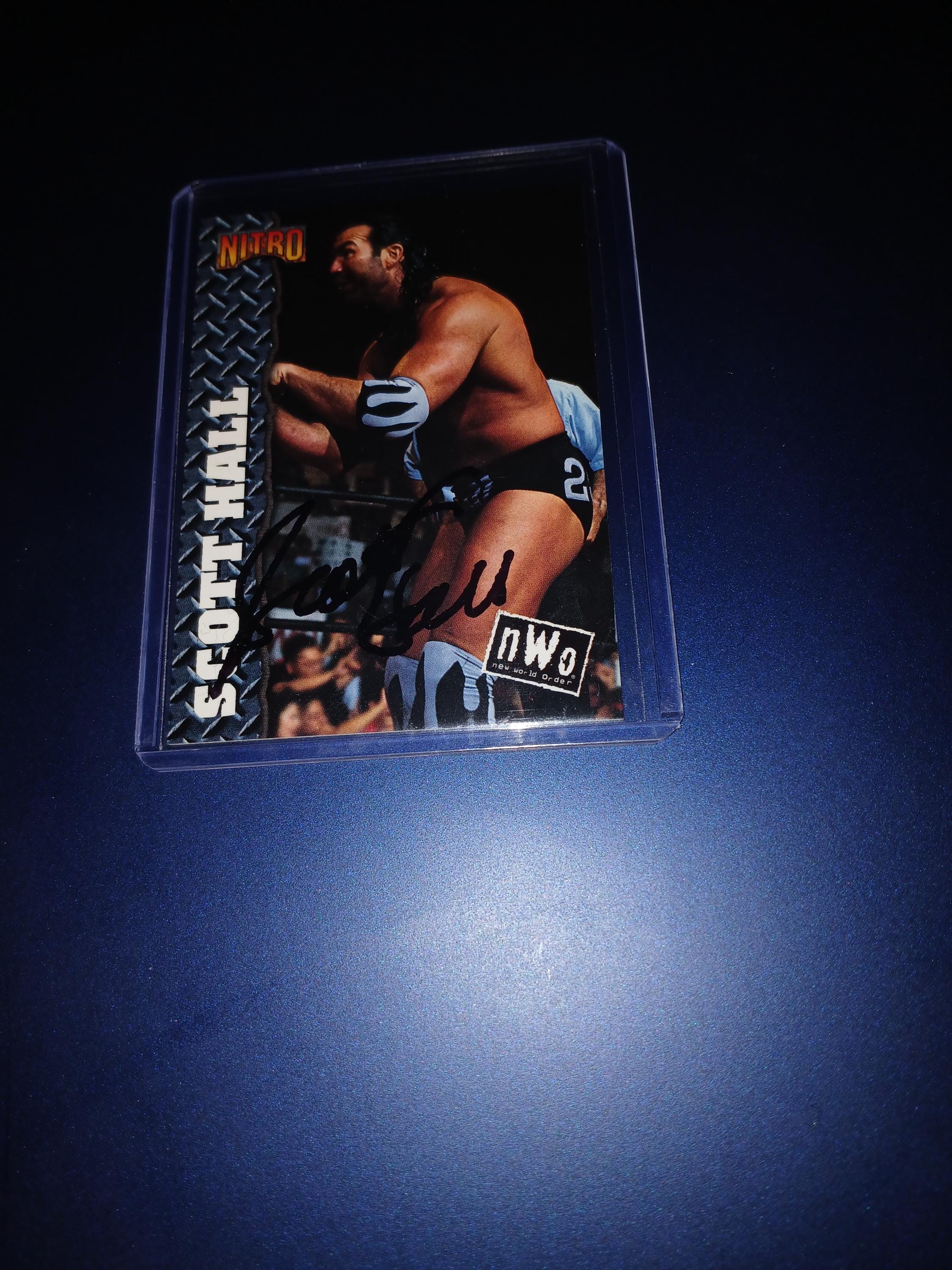 Scott Hall autographed  card with coa