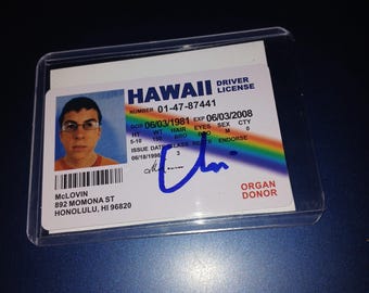 Christopher Mintz-plasse Autographed Mclovin Drivers License With