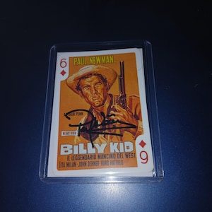 Paul Newman autographed card with coa