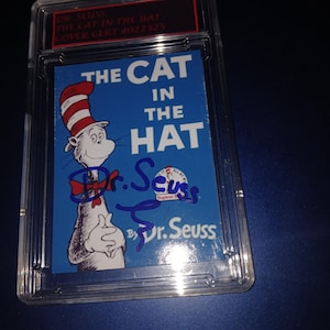 Theodor Seuss Geisel autographed card with cert