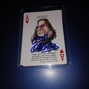 【激レア！】 オジー・オズボーン 直筆サイン オジー・オズボーンのサイン入りカード（コア付き） - Etsy 日本