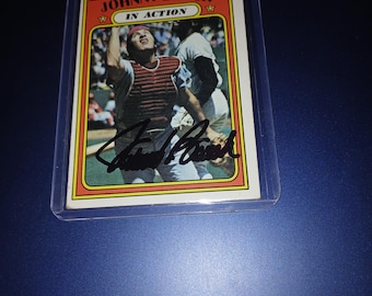 Carte dédicacée Johnny Bench avec carte d'identité