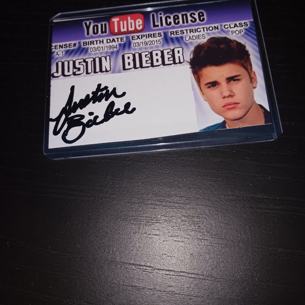 Justin Bieber autographed promo with coa