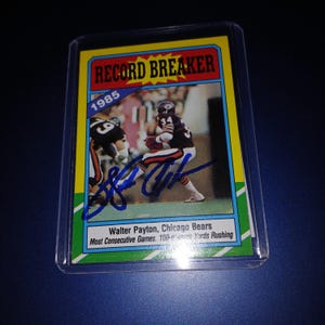 Walter Payton autographed   card with coa