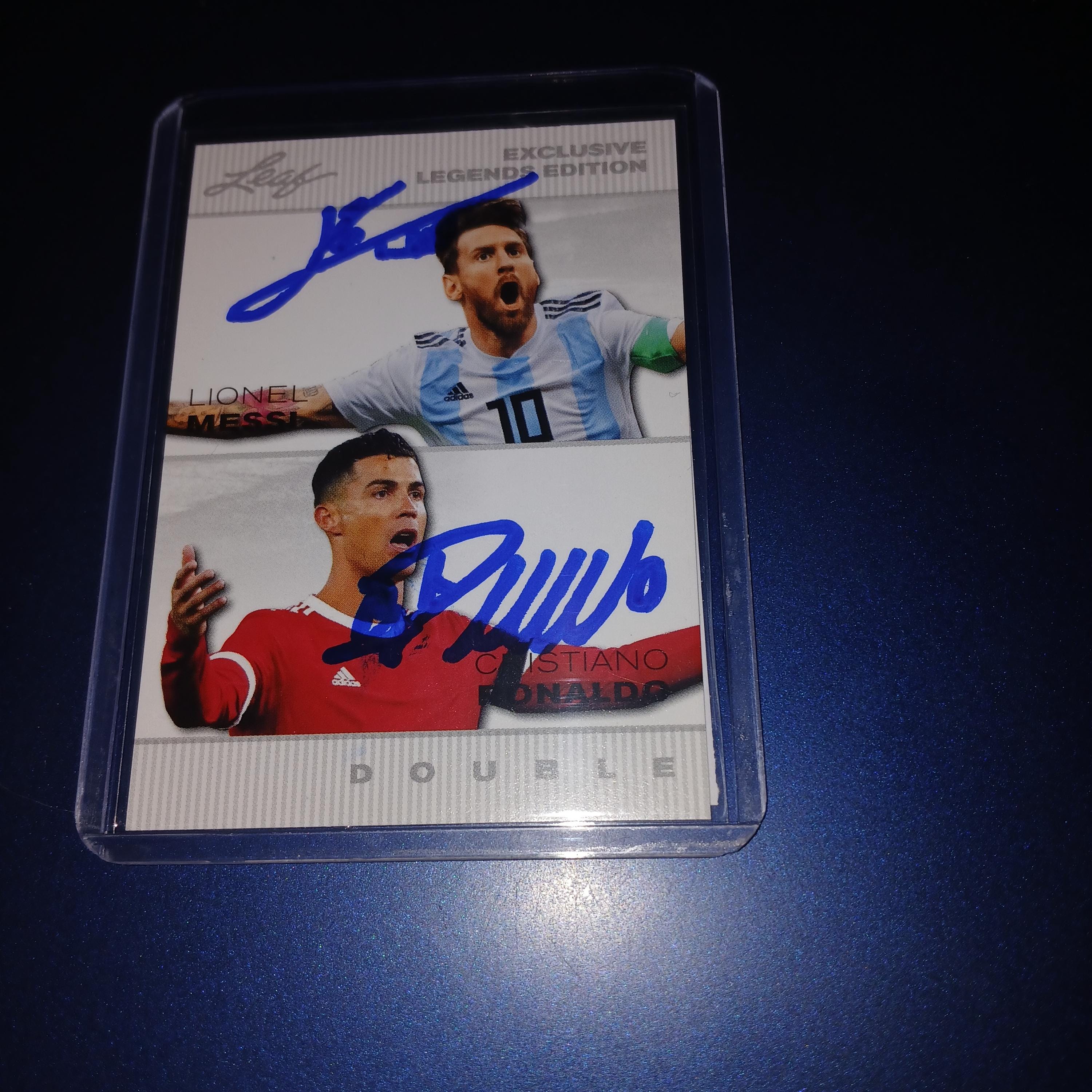 Cristiano Ronaldo, Lionel Messi Autographed Card With Coa - Etsy