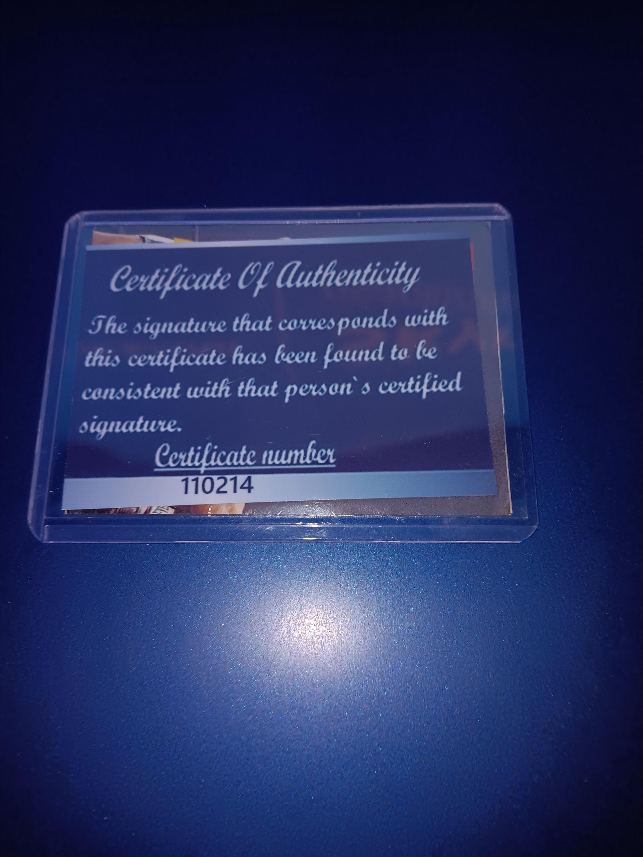 ジョージ・フォアマンの直筆サイン入りカード（証明書付き） - Etsy 日本